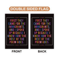 Abolish ICE Garden Flag, Double Sided, Keep the Immigrants, Deport the Racists Flag, Anti-Trump, Resist Racism Flag, Resist Fascism Flag