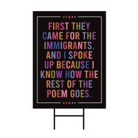Abolish ICE Yard Sign, Keep the Immigrants, Deport the Racists Lawn Sign, Anti-Trump, Resist Fascism Yard Sign with Metal H-Stake