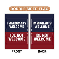 Abolish ICE Garden Flag, Double Sided, Keep the Immigrants, Deport the Racists Flag, Anti-Trump, Resist Racism Flag, Resist Fascism Flag