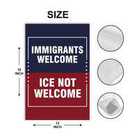 Abolish ICE Garden Flag, Double Sided, Keep the Immigrants, Deport the Racists Flag, Anti-Trump, Resist Racism Flag, Resist Fascism Flag