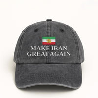 Make Iran Great Again Embroidered Hat, Patriotic Iran Protest Cap, Political Freedom Hat, Persian Heritage Dad Hat, Activist Statement Hat