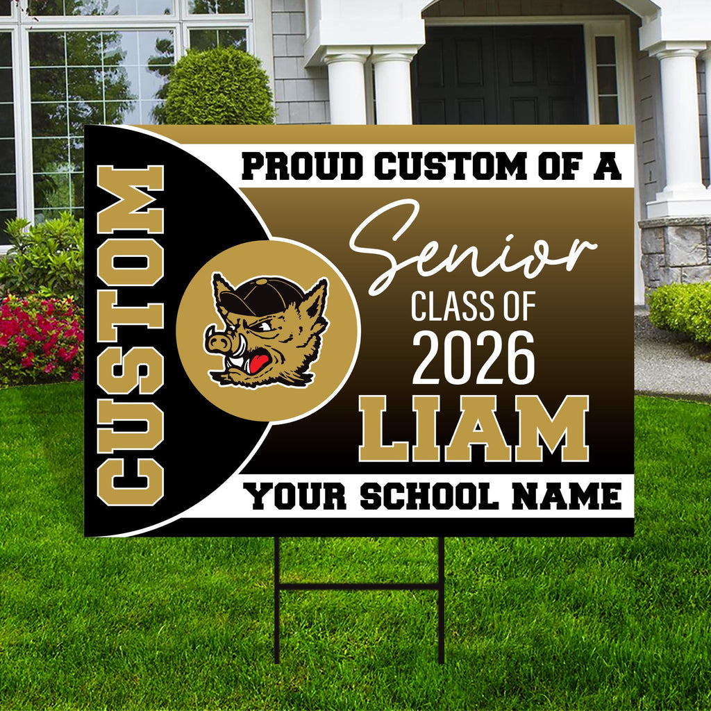 Personalized Senior Graduation Yard Sign 2026 with Mascot - Grad Sign ...
