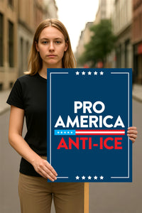 Pro America Anti ICE Protest Sign, Anti-Trump, Political Activist Poster, Resist Fascism, ICE Equals American Gestapo Rally Sign