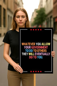 Pro America Anti ICE Protest Sign, Anti-Trump, Political Activist Poster, Resist Fascism, ICE Equals American Gestapo Rally Sign