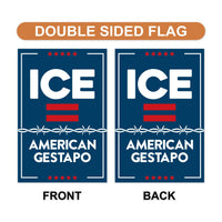 ICE Equals American Gestapo Garden Flag, Double Sided, Resist Hate Flag, Anti-Trump, Funny Anti-Trump Anti-Elon Flag, Political Flag