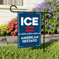 ICE Equals American Gestapo Garden Flag, Double Sided, Resist Hate Flag, Anti-Trump, Funny Anti-Trump Anti-Elon Flag, Political Flag