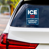 ICE Equals American Gestapo Protest Vinyl Sticker, Resist Hate Decal, Anti-Trump Resistance, Resist Fascism Car Bumper Sticker, 6" x 4.5"