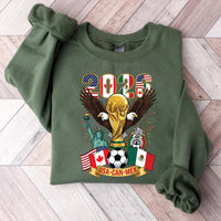 2026 World Cup Sweatshirt, Soccer Cup USA Canada Mexico Shirt, Trending Football Fan Tee