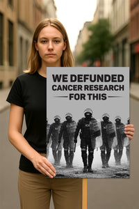 Abolish ICE No One Is Illegal Protest Sign, No Kings In America, Anti-Trump Resistance Political Protest Poster, Resist Fascism Rally Sign