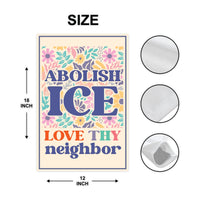 Abolish ICE Garden Flag, Double Sided, Keep the Immigrants, Deport the Racists Flag, Anti-Trump, Resist Racism Flag, Resist Fascism Flag