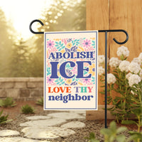 Abolish ICE Garden Flag, Double Sided, Keep the Immigrants, Deport the Racists Flag, Anti-Trump, Resist Racism Flag, Resist Fascism Flag