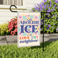 Abolish ICE Garden Flag, Double Sided, Keep the Immigrants, Deport the Racists Flag, Anti-Trump, Resist Racism Flag, Resist Fascism Flag