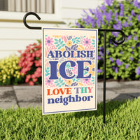 Abolish ICE Garden Flag, Double Sided, Keep the Immigrants, Deport the Racists Flag, Anti-Trump, Resist Racism Flag, Resist Fascism Flag