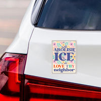 Abolish ICE Magnet, Keep the Immigrants, Deport the Racists, Anti-Trump, Resist Racism Car Magnet, Resist Fascism Vehicle Magnet, 6" x 4.5"