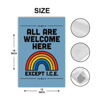 Abolish ICE Garden Flag, Double Sided, Keep the Immigrants, Deport the Racists Flag, Anti-Trump, Resist Racism Flag, Resist Fascism Flag