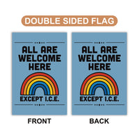 Abolish ICE Garden Flag, Double Sided, Keep the Immigrants, Deport the Racists Flag, Anti-Trump, Resist Racism Flag, Resist Fascism Flag