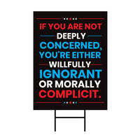 Abolish ICE Yard Sign, Keep the Immigrants, Deport the Racists Lawn Sign, Anti-Trump, Resist Fascism Yard Sign with Metal H-Stake
