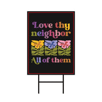 Abolish ICE Yard Sign, Keep the Immigrants, Deport the Racists Lawn Sign, Anti-Trump, Resist Fascism Yard Sign with Metal H-Stake