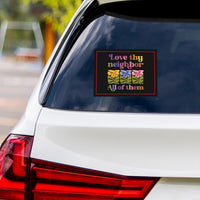 Abolish ICE No One Is Illegal Protest Vinyl Sticker, Resist Hate Decal, Anti-Trump Resistance, Resist Fascism Car Bumper Sticker, 6" x 4.5"