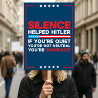 Abolish ICE No One Is Illegal Protest Sign, No Kings In America, Anti-Trump Resistance Political Protest Poster, Resist Fascism Rally Sign