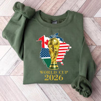 2026 World Cup Sweatshirt, Soccer Cup USA Canada Mexico Shirt, Trending Football Fan Sweatshirt