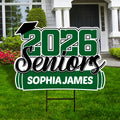 Personalized Senior 2026 with Diploma Yard Sign - Graduation Class of 2026 Lawn Sign, Custom Graduation 2026 Yard Sign with Metal H-Stake
