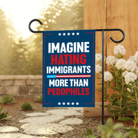 Abolish ICE Garden Flag, Double Sided, Keep the Immigrants, Deport the Racists Flag, Anti-Trump, Resist Racism Flag, Resist Fascism Flag