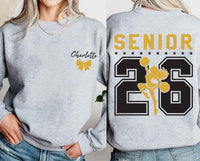 Senior 2026 Cheer Sweatshirt, Custom Senior 2026 Sweatshirt, Graduation 2026 Tee, Senior Cheer Gift Shirt, Custom Name Graduation Shirt, Front Back