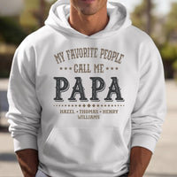 My Favorite People Call Me Papa Shirt, Custom Dad Shirt, Kids Name Tee