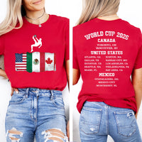 World Cup 2026 Shirt, USA World Cup Soccer Shirt, Canada Mexico USA Tee, Football Fan Shirt, Soccer World Cup Shirt, Fan Gifts, Front Back