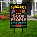Abolish ICE Yard Sign, Keep the Immigrants, Deport the Racists Lawn Sign, Anti-Trump, Resist Fascism Yard Sign with Metal H-Stake