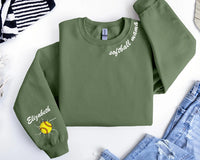 Custom Softball Mom Sweatshirt, Personalized Softball Gift for Mom, Softball Mom Hoodie, Game Day Softball Sweater, Front Sleeve
