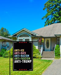 Abolish ICE Garden Flag, Double Sided, Keep the Immigrants, Deport the Racists Flag, Anti-Trump, Resist Racism Flag, Resist Fascism Flag