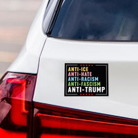 Abolish ICE Magnet, Keep the Immigrants, Deport the Racists, Anti-Trump, Resist Racism Car Magnet, Resist Fascism Vehicle Magnet, 6" x 4.5"