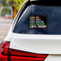 Abolish ICE No One Is Illegal Protest Vinyl Sticker, Resist Hate Decal, Anti-Trump Resistance, Resist Fascism Car Bumper Sticker, 6" x 4.5"