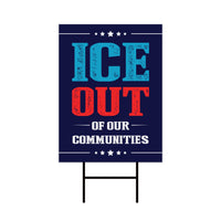 Abolish ICE Yard Sign, Keep the Immigrants, Deport the Racists Lawn Sign, Anti-Trump, Resist Fascism Yard Sign with Metal H-Stake