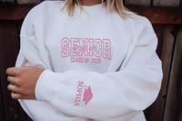 Senior Mom 2026 Embroidered Sweatshirt, Senior Mama Hoodie, Class of 2026 Shirt, Graduation Long Sleeve Shirt, Gift for Proud Senior Mom