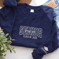 Senior Mom 2026 Embroidered Sweatshirt, Senior Mama Hoodie, Class of 2026 Shirt, Graduation Long Sleeve Shirt, Gift for Proud Senior Mom