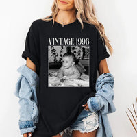 Personalized Vintage Photo Shirt, Custom Picture Birthday Shirt, 30th Birthday Tee, 40th Birthday Gift, Unisex Retro Birthday Shirt