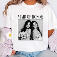 Personalised Maid of Honor Shirt, Custom Photo Bridesmaid Shirt, MOH Bachelorette Party Tee, Team Bride Shirt, Wedding Gifts