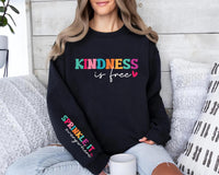 Kindness Is Free Sweatshirt, Sprinkle It Everywhere Shirt, Positive Quote Tee, Boho Inspirational Shirt, Kindness Shirt, Front Sleeve Design