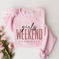 Custom Girls Trip Sweatshirt, Personalized Girls Weekend Shirt, Besties Vacation Tee, Travel Group Shirt, Bachelorette Trip Shirt