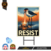 Abolish ICE Yard Sign, Keep the Immigrants, Deport the Racists Lawn Sign, Anti-Trump, Resist Fascism Yard Sign with Metal H-Stake