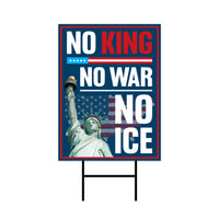 Abolish ICE Yard Sign, Keep the Immigrants, Deport the Racists Lawn Sign, Anti-Trump, Resist Fascism Yard Sign with Metal H-Stake