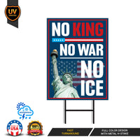 Abolish ICE Yard Sign, Keep the Immigrants, Deport the Racists Lawn Sign, Anti-Trump, Resist Fascism Yard Sign with Metal H-Stake