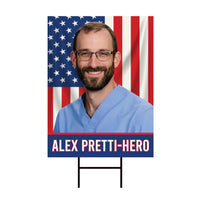 Abolish ICE Yard Sign, Keep the Immigrants, Deport the Racists Lawn Sign, Anti-Trump, Resist Fascism Yard Sign with Metal H-Stake