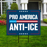 Abolish ICE Yard Sign, Keep the Immigrants, Deport the Racists Lawn Sign, Anti-Trump, Resist Fascism Yard Sign with Metal H-Stake