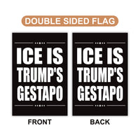 Abolish ICE Garden Flag, Double Sided, Keep the Immigrants, Deport the Racists Flag, Anti-Trump, Resist Racism Flag, Resist Fascism Flag