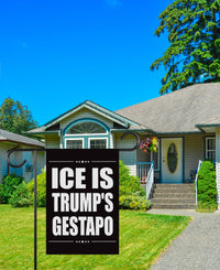 Abolish ICE Garden Flag, Double Sided, Keep the Immigrants, Deport the Racists Flag, Anti-Trump, Resist Racism Flag, Resist Fascism Flag