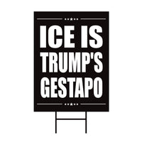 Abolish ICE Yard Sign, Keep the Immigrants, Deport the Racists Lawn Sign, Anti-Trump, Resist Fascism Yard Sign with Metal H-Stake